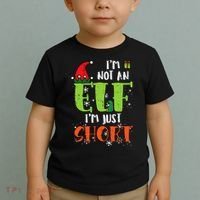 Im Not An Elf Just Short Funny Christmas Xmas Toddler T-Shirt thumb 2