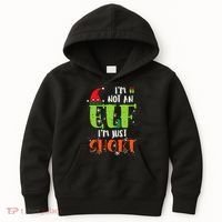 Im Not An Elf Just Short Funny Christmas Xmas Kids Hoodie thumb 0