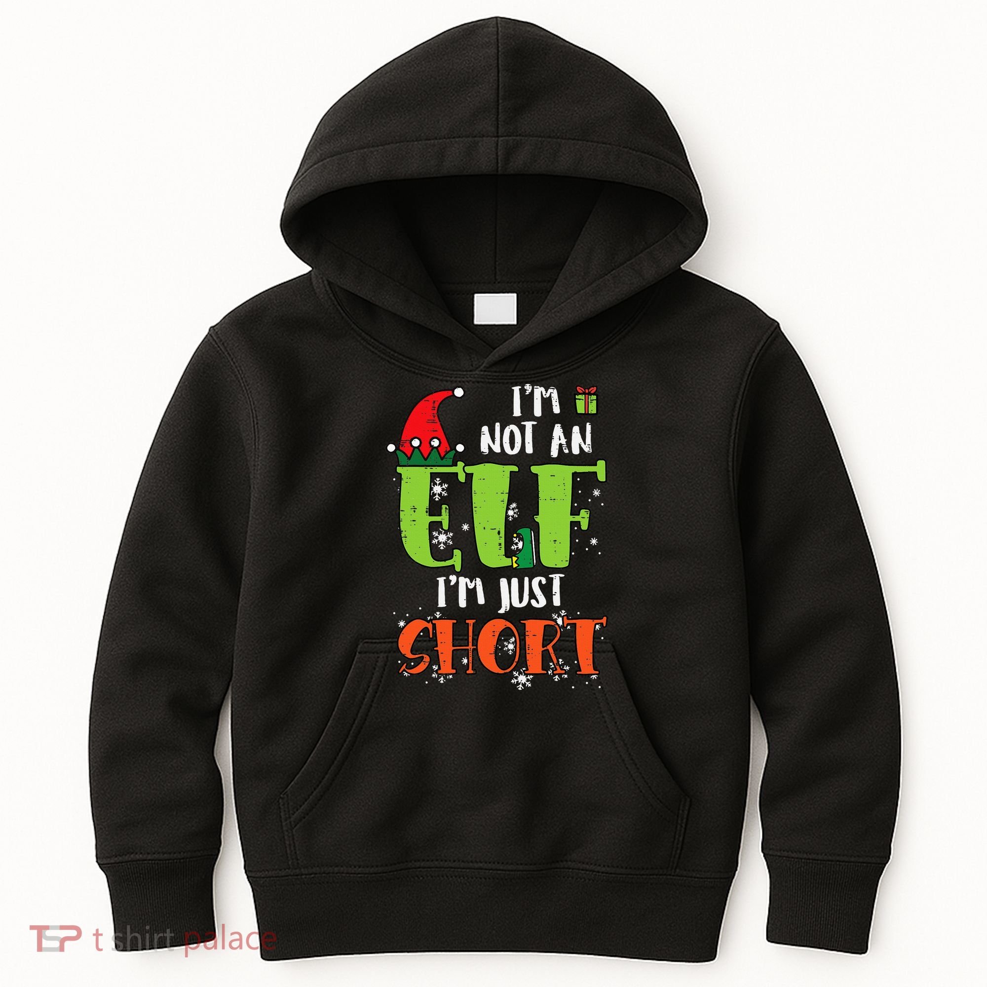 Im Not An Elf Just Short Funny Christmas Xmas Kids Hoodie