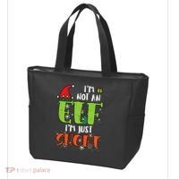 Im Not An Elf Just Short Funny Christmas Xmas Tote Bag thumb 3