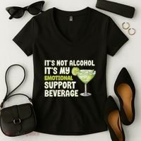ItS Not Alcohol ItS My Emotional Support Beverage Women's V-Neck T-Shirt thumb 2