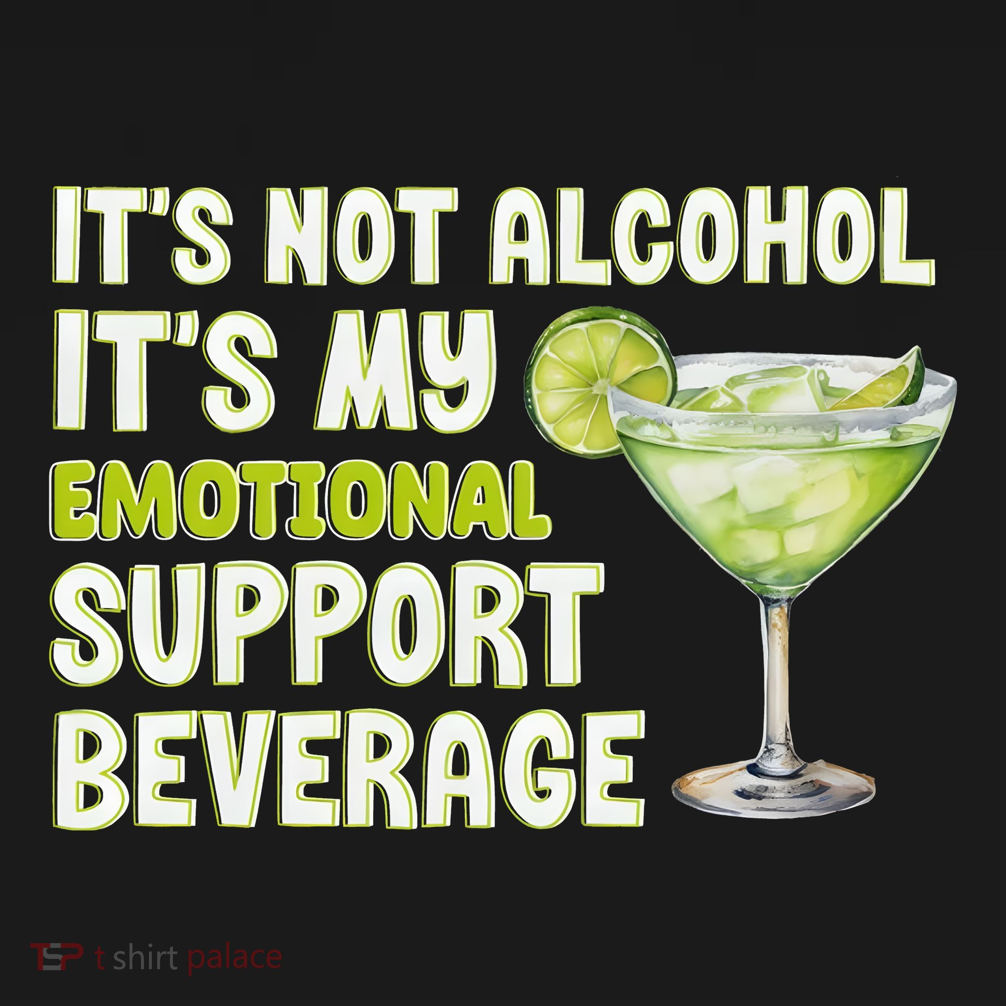 ItS Not Alcohol ItS My Emotional Support Beverage Women's V-Neck T-Shirt