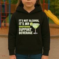 ItS Not Alcohol ItS My Emotional Support Beverage Kids Hoodie thumb 3