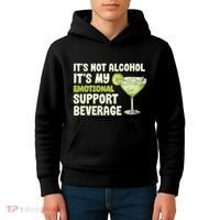 ItS Not Alcohol ItS My Emotional Support Beverage Kids Hoodie thumb 4