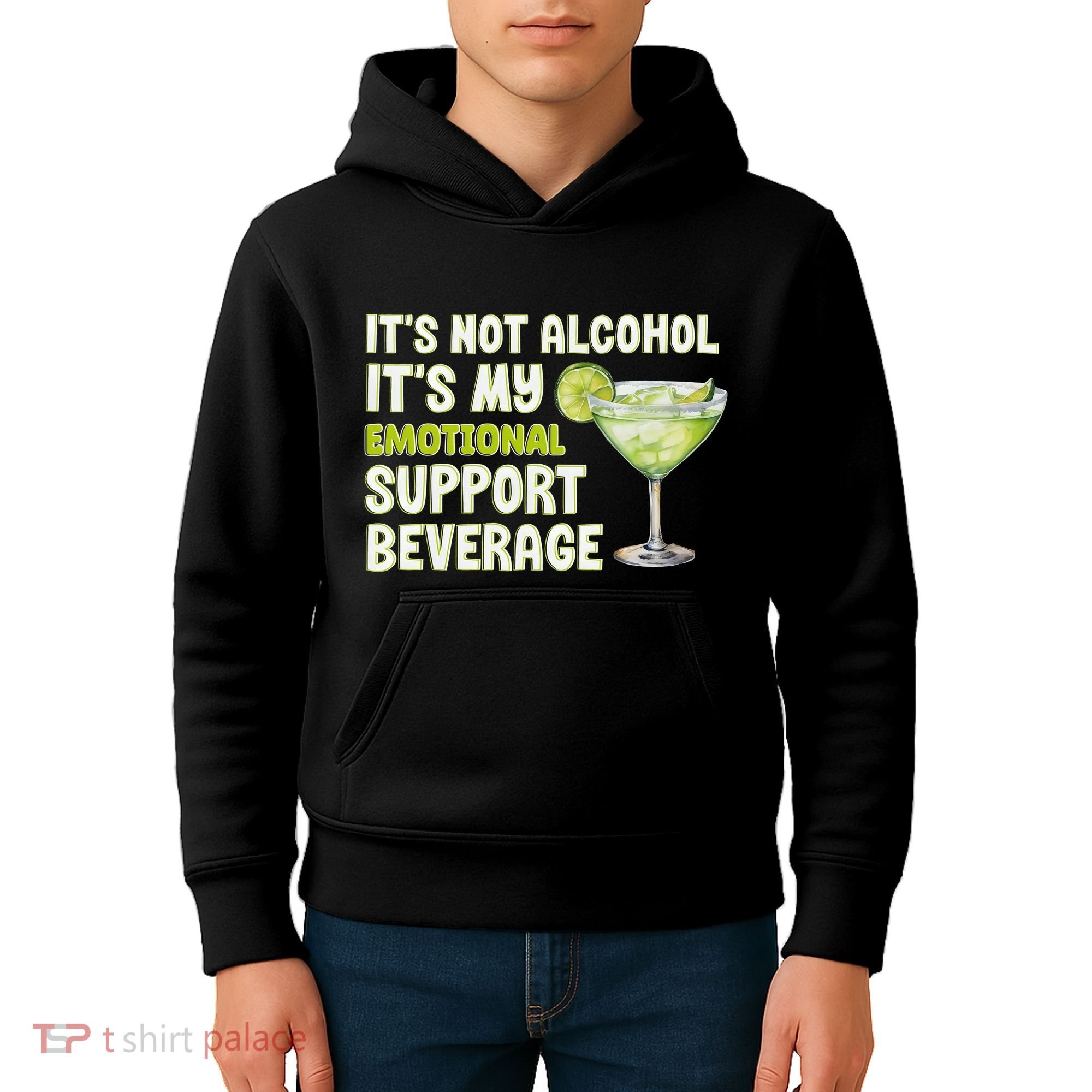 ItS Not Alcohol ItS My Emotional Support Beverage Kids Hoodie