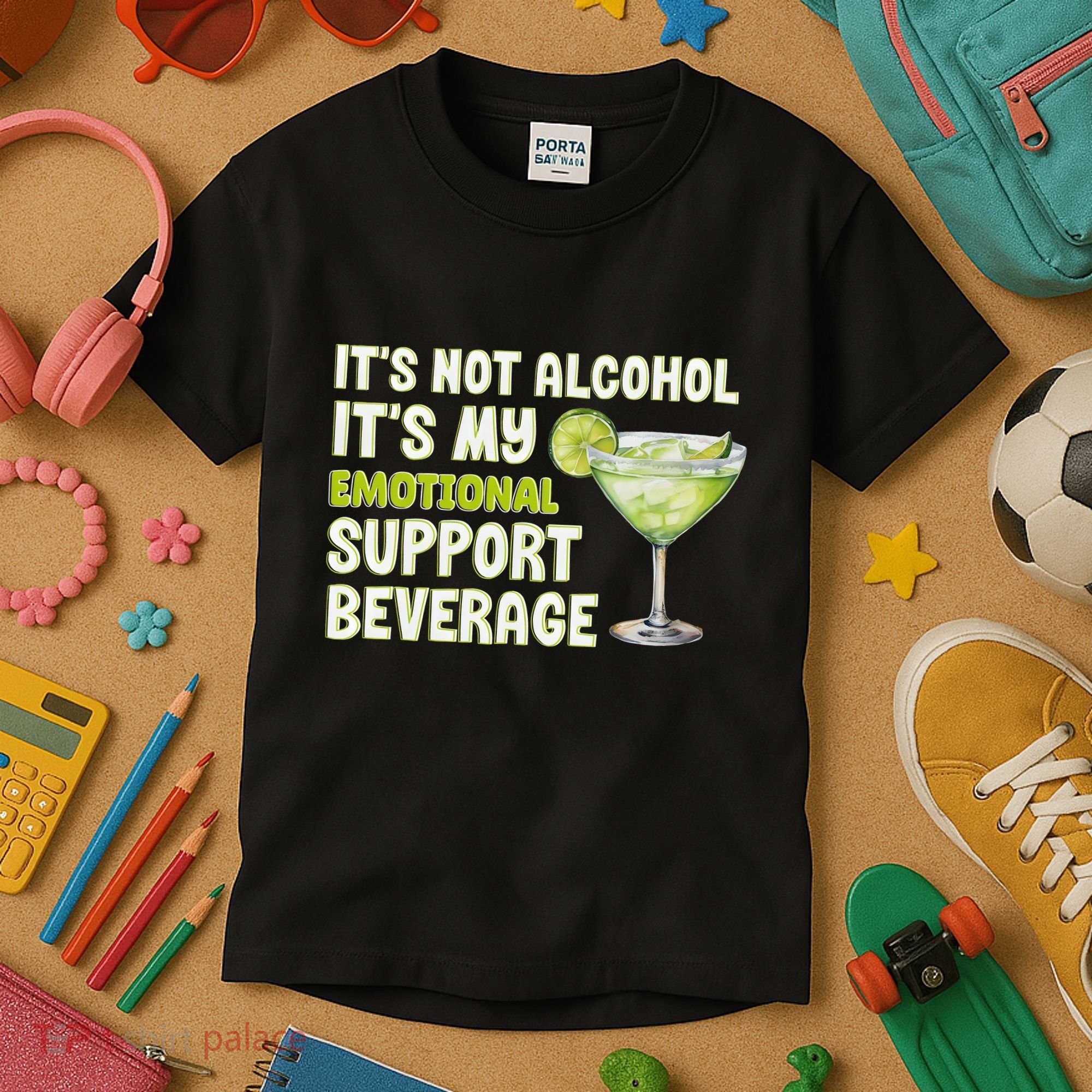 ItS Not Alcohol ItS My Emotional Support Beverage Kids T-Shirt