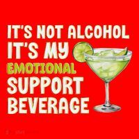 ItS Not Alcohol ItS My Emotional Support Beverage Santa Hat thumb 1
