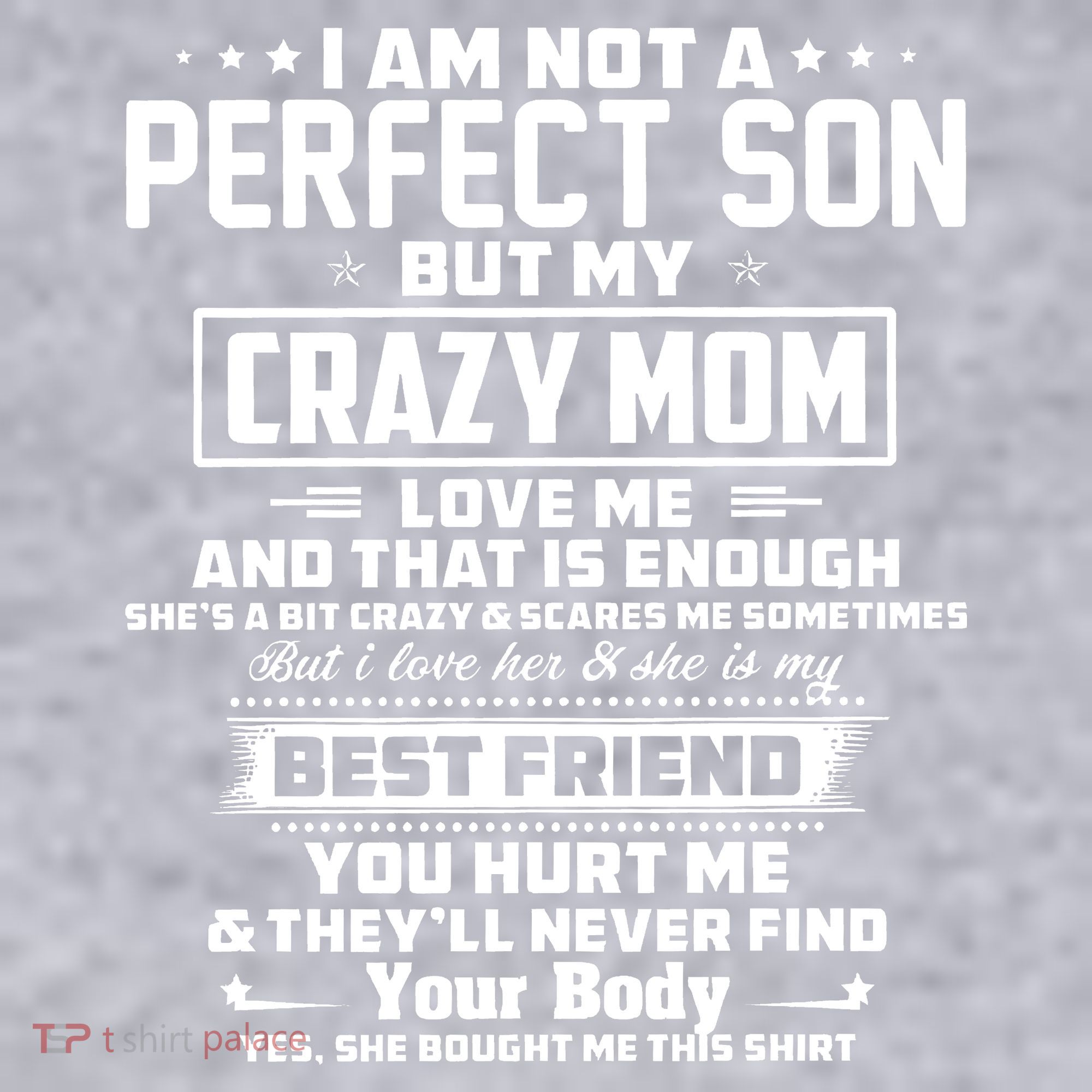 IM Not A Perfect Son But My Crazy Mom Loves Me Women's Racerback Cropped Tank