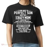 IM Not A Perfect Son But My Crazy Mom Loves Me Comfort Colors Boxy T-Shirt thumb 0