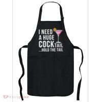 I Need A Huge Cocktail Hold The Tail Humor Apron thumb 0