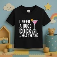 I Need A Huge Cocktail Hold The Tail Humor Toddler T-Shirt thumb 3