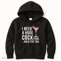 I Need A Huge Cocktail Hold The Tail Humor Kids Hoodie thumb 0