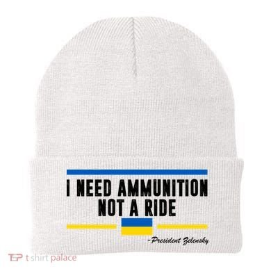 I Need Ammunition Not A Ride Ukraine Beanie