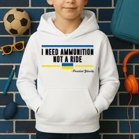 I Need Ammunition Not A Ride Ukraine Kids Hoodie thumb 2