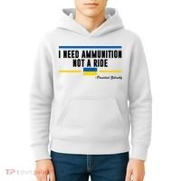 I Need Ammunition Not A Ride Ukraine Kids Hoodie thumb 4