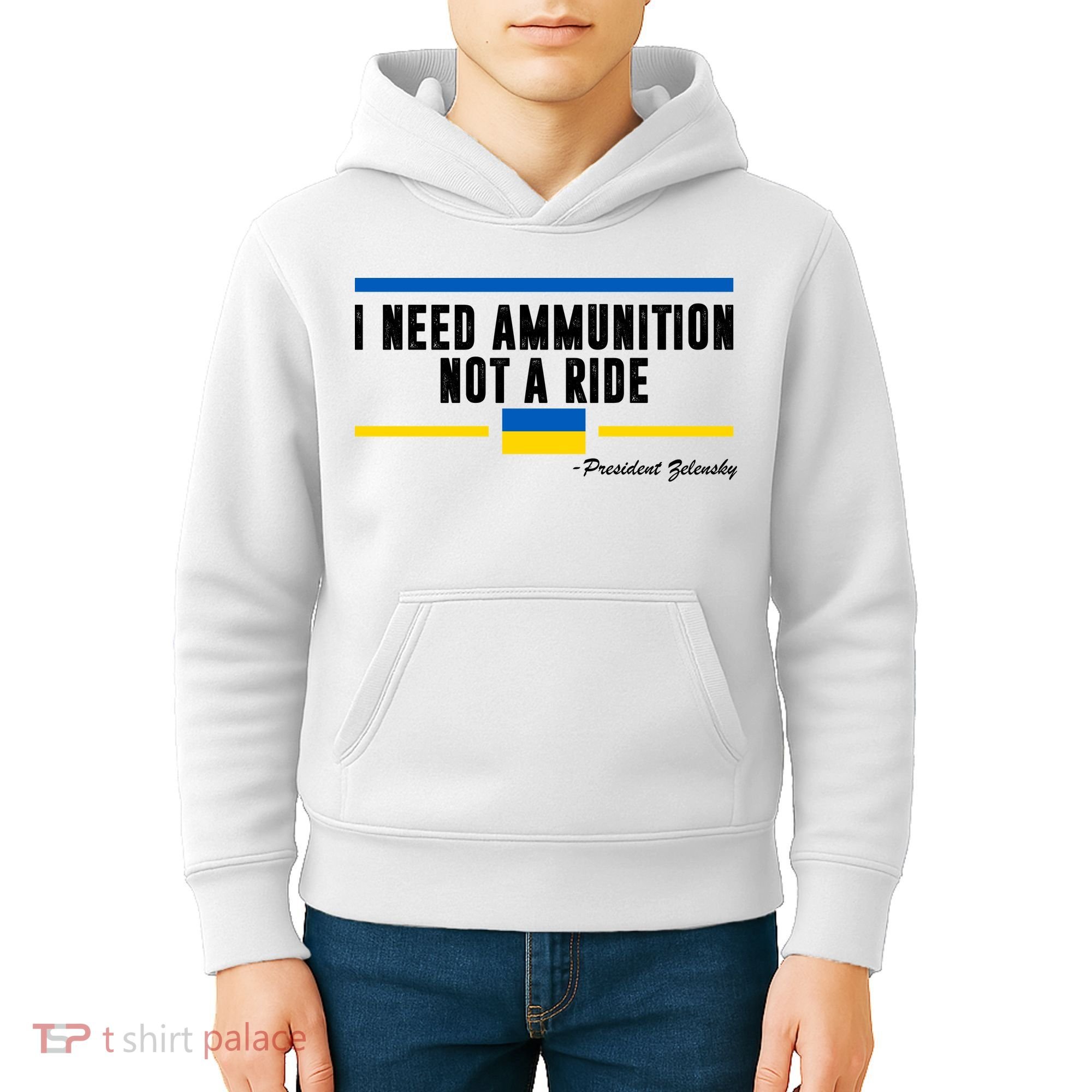 I Need Ammunition Not A Ride Ukraine Kids Hoodie