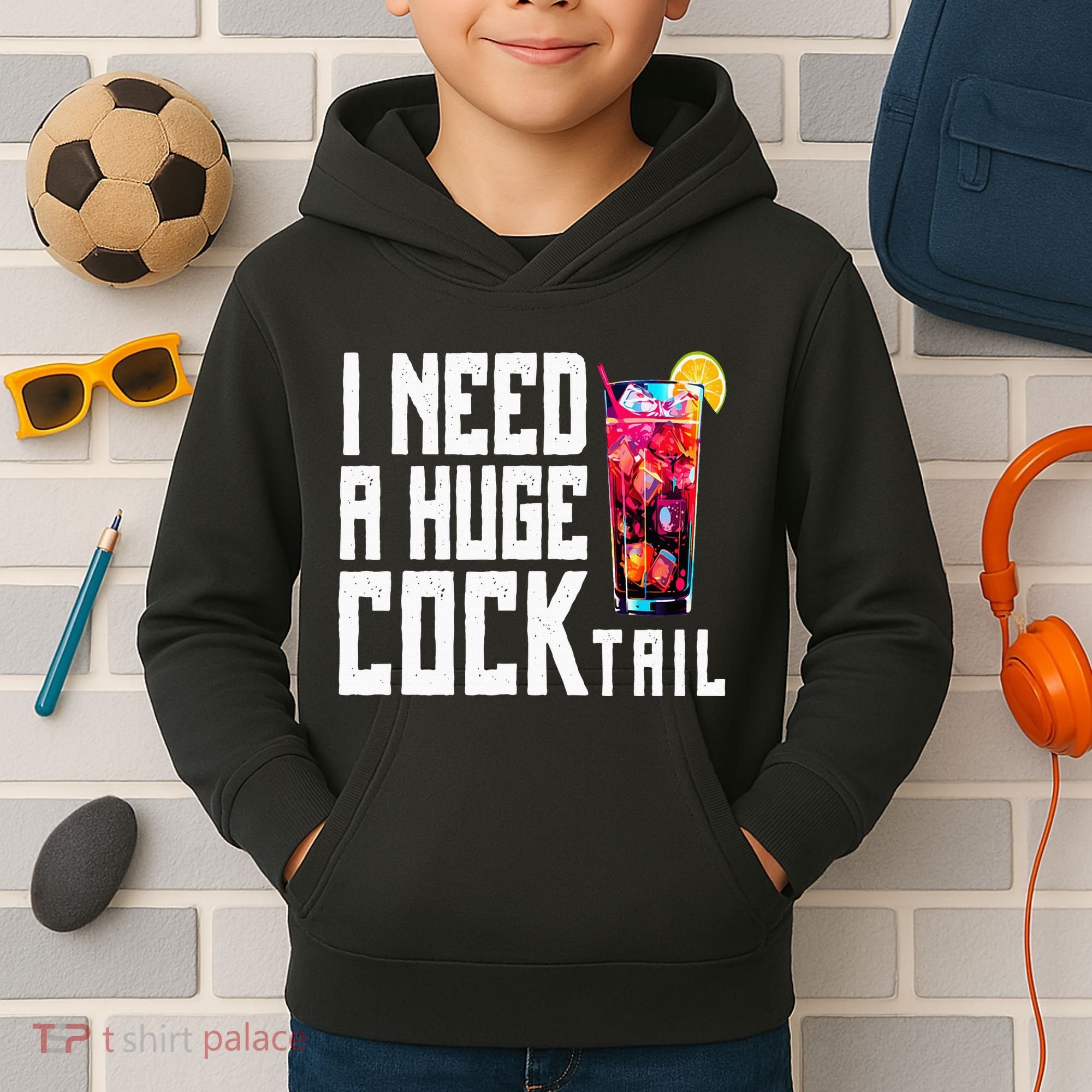 I Need A Huge Cocktail Kids Hoodie