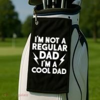 I'm Not A Regular Dad I'm A Cool Dad Golf Towel thumb 2