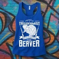 Im Not A Taxidermist Hunting Beaver Riffle Hunter Short Sleeve Meaningful Gift Women's Tank Top thumb 3