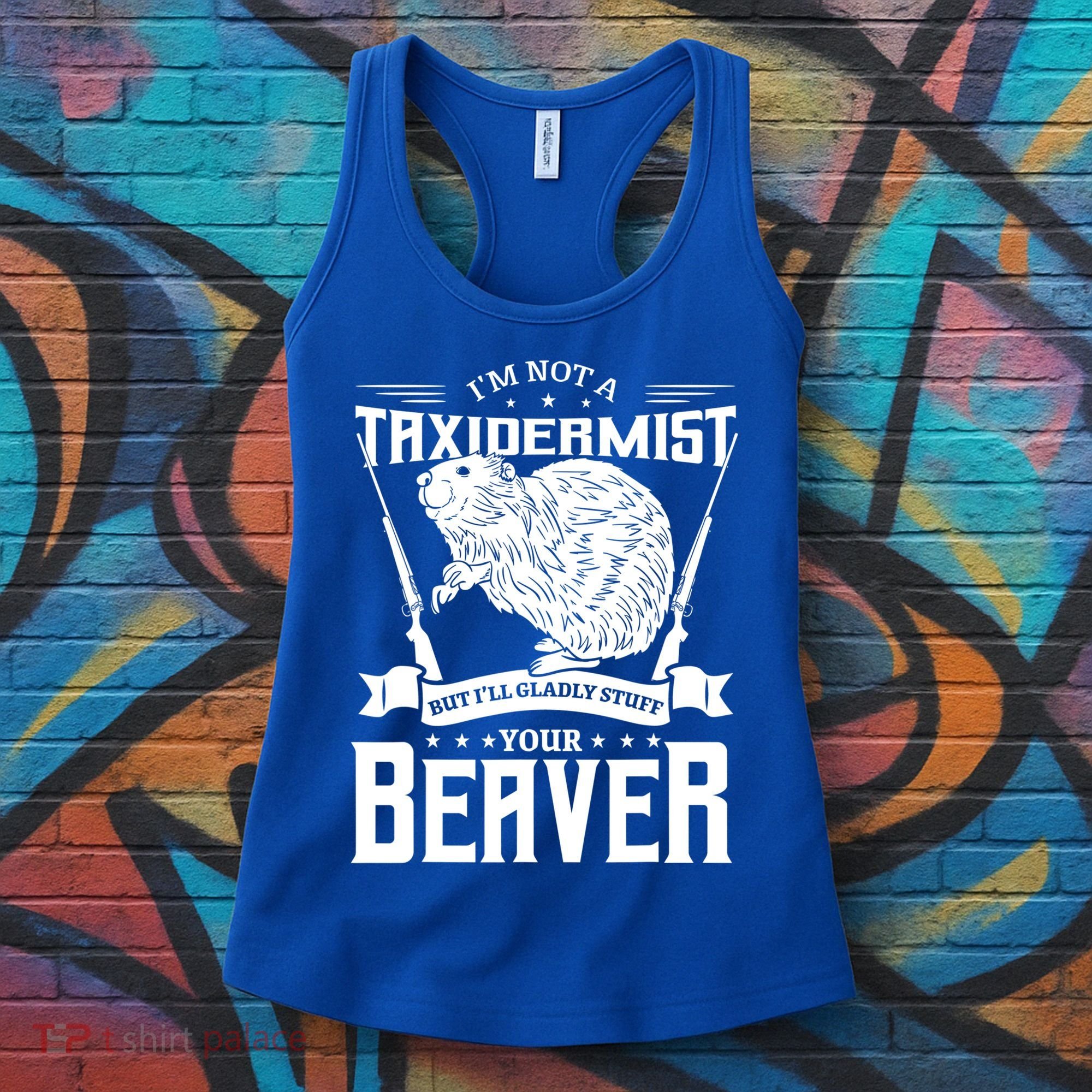 Im Not A Taxidermist Hunting Beaver Riffle Hunter Short Sleeve Meaningful Gift Women's Tank Top