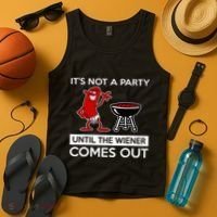 It's Not A Party Until The Wiener Comes Out Tank Top thumb 4