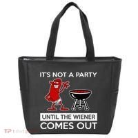 It's Not A Party Until The Wiener Comes Out Tote Bag thumb 0