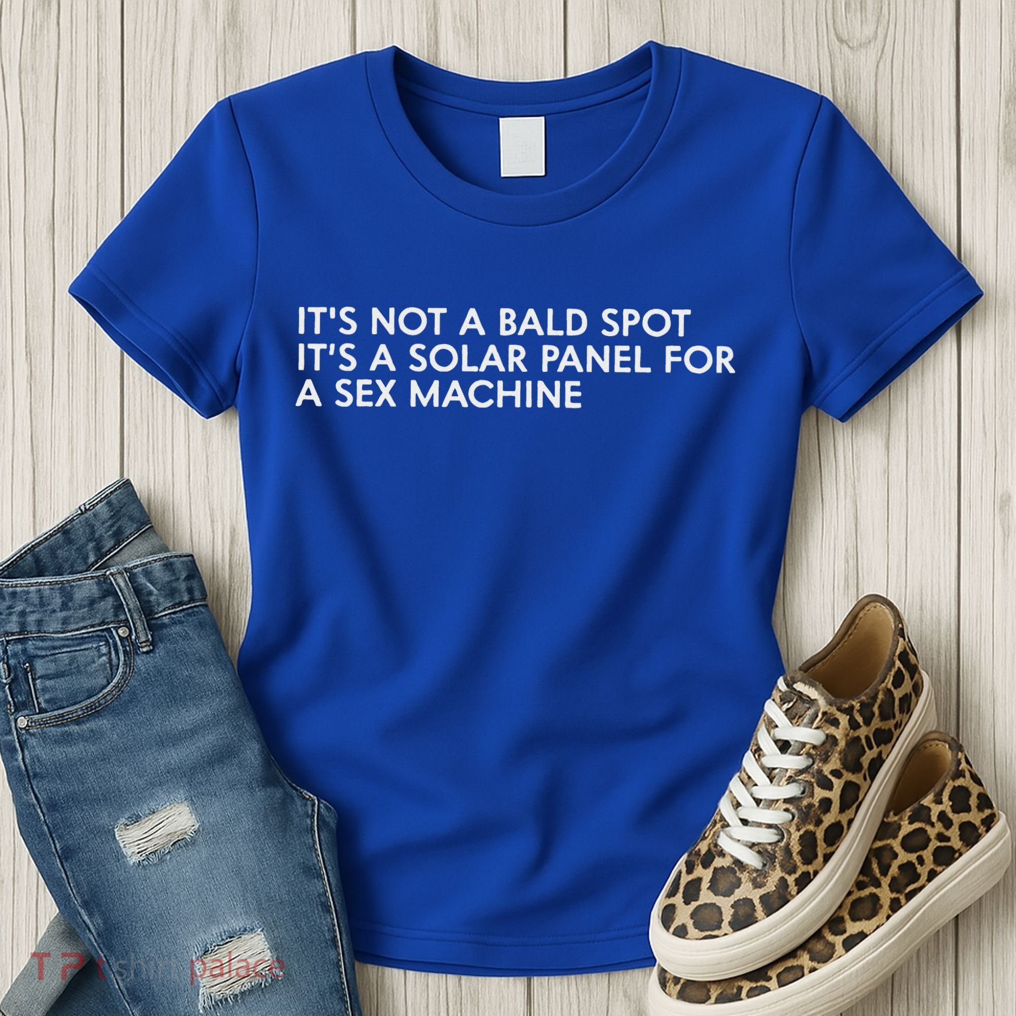 ItS Not A Bald Spot ItS A Solar Panel A Sex Machine Women's T-Shirt
