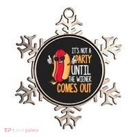 It's Not A Party Until The Wiener Comes Out Funny Hot Dog Ornament thumb 0