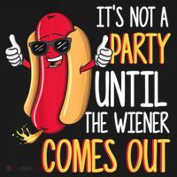It's Not A Party Until The Wiener Comes Out Funny Hot Dog Ornament thumb 1