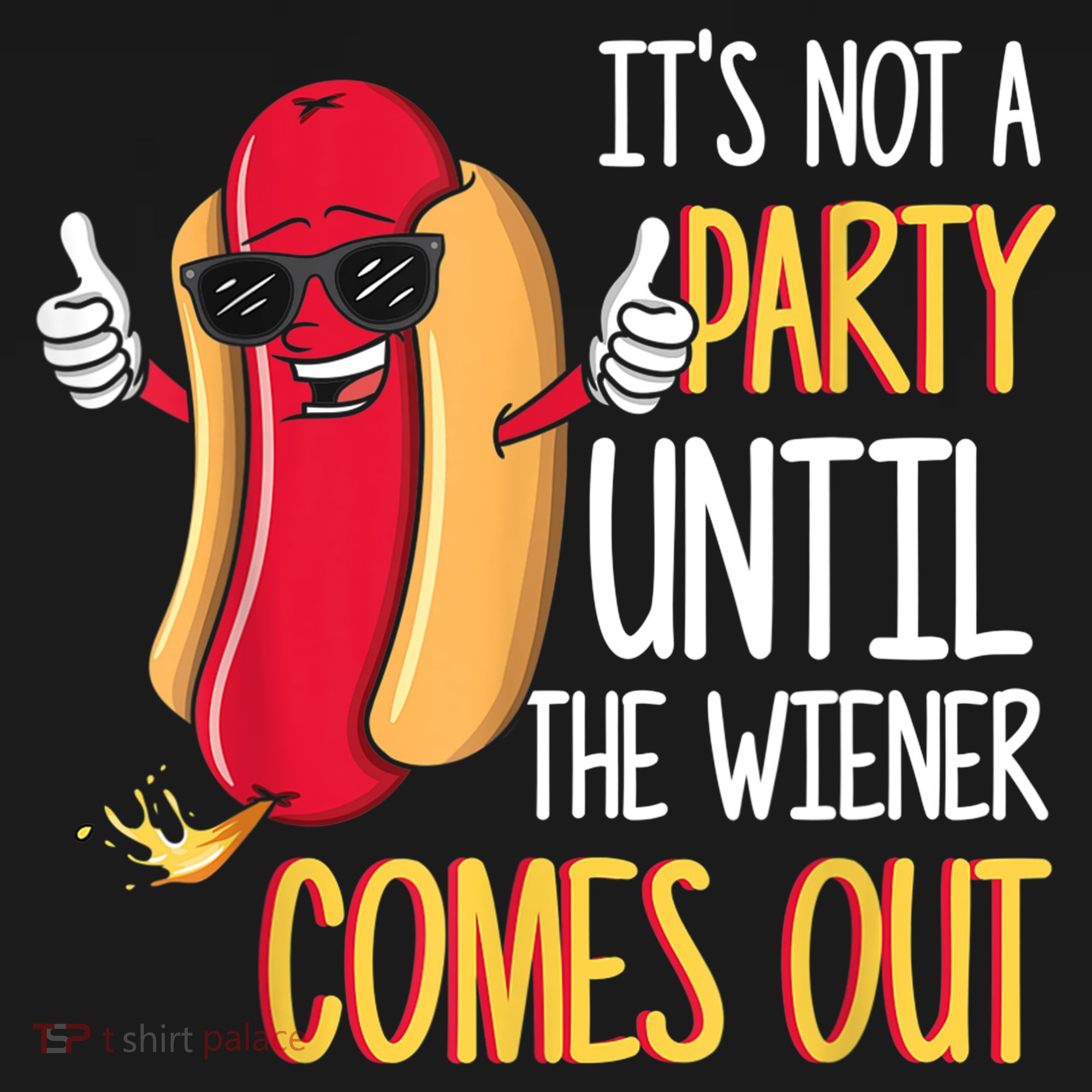 It's Not A Party Until The Wiener Comes Out Funny Hot Dog Ornament