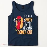 It's Not A Party Until The Wiener Comes Out Funny Hot Dog Tank Top thumb 2