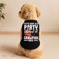 Its Not A Party Without A Crawfish Boil Gift Doggie Tank thumb 2