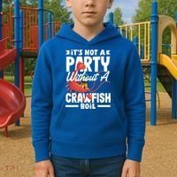 Its Not A Party Without A Crawfish Boil Gift Kids Hoodie thumb 2