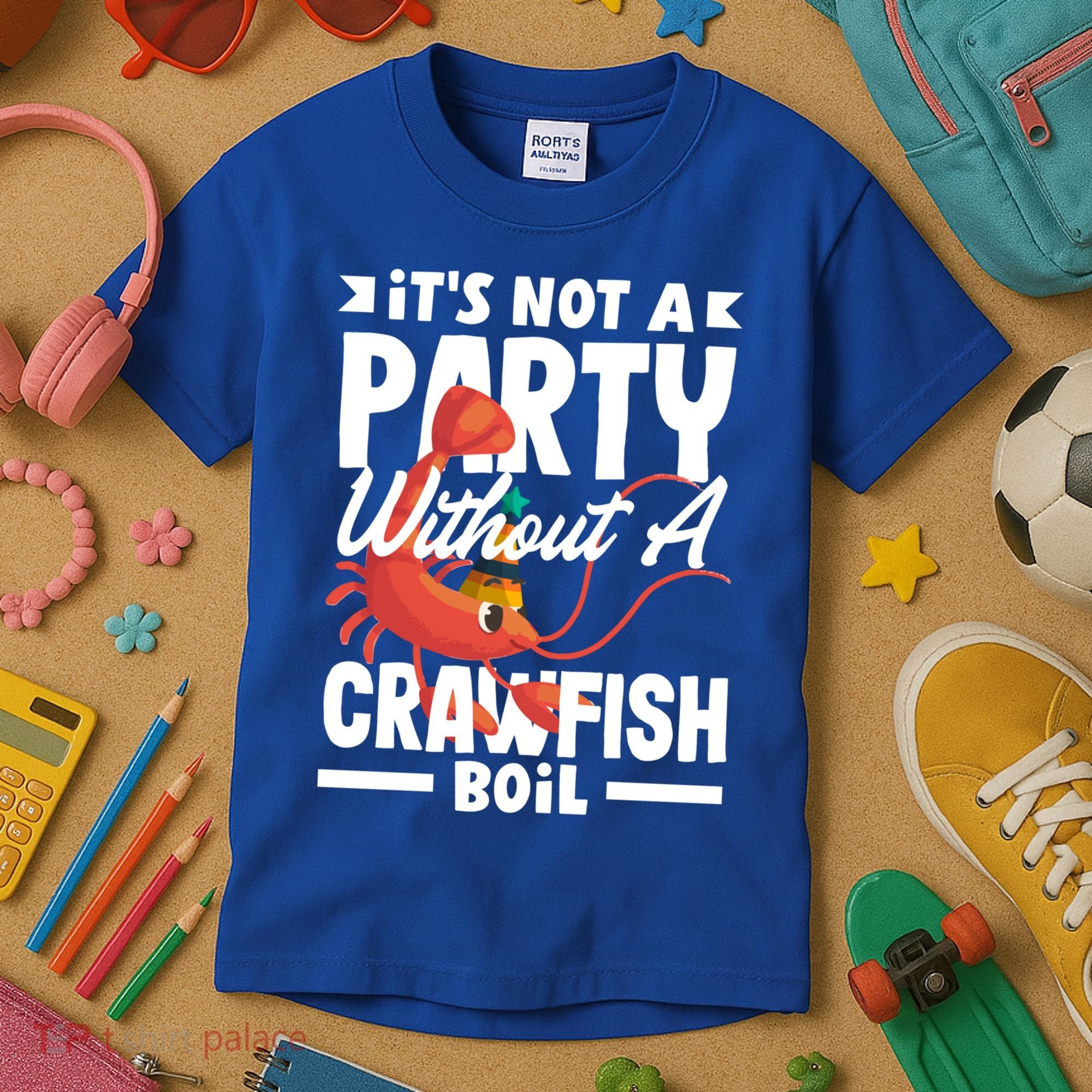 Its Not A Party Without A Crawfish Boil Gift Kids T-Shirt