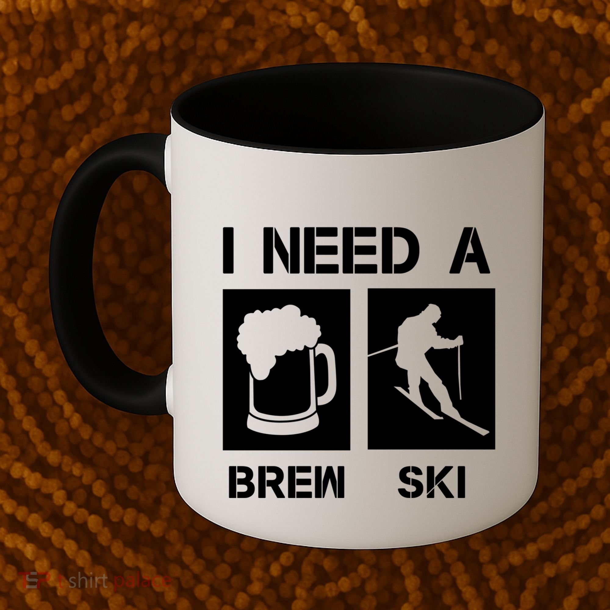 I Need A Brewski Funny Beer Ing Skier Ski Snowboarder Gift Coffee Mug