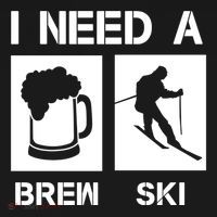 I Need A Brewski Funny Beer Ing Skier Ski Snowboarder Gift Ornament thumb 1