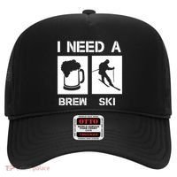 I Need A Brewski Funny Beer Ing Skier Ski Snowboarder Gift Hat thumb 0