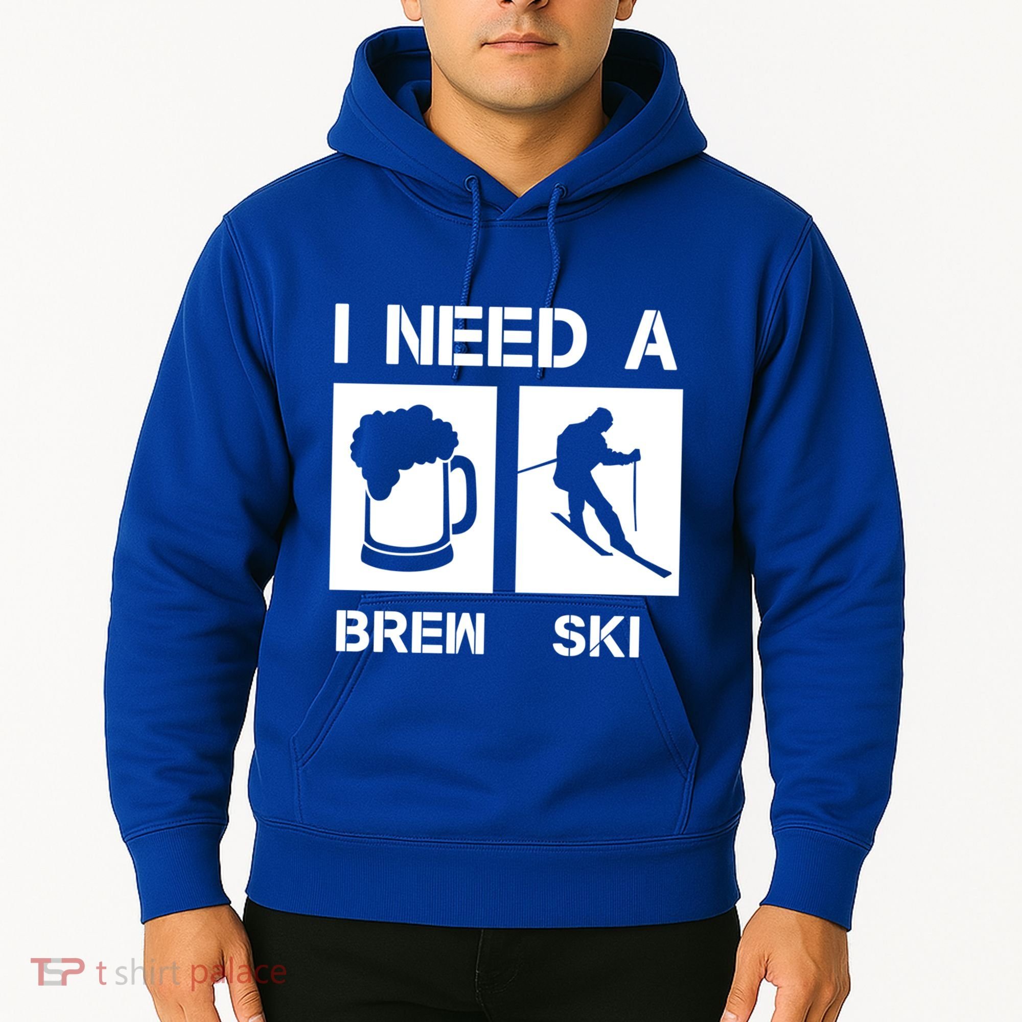 I Need A Brewski Funny Beer Ing Skier Ski Snowboarder Gift Hoodie