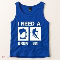 I Need A Brewski Funny Beer Ing Skier Ski Snowboarder Gift Tank Top thumb 2