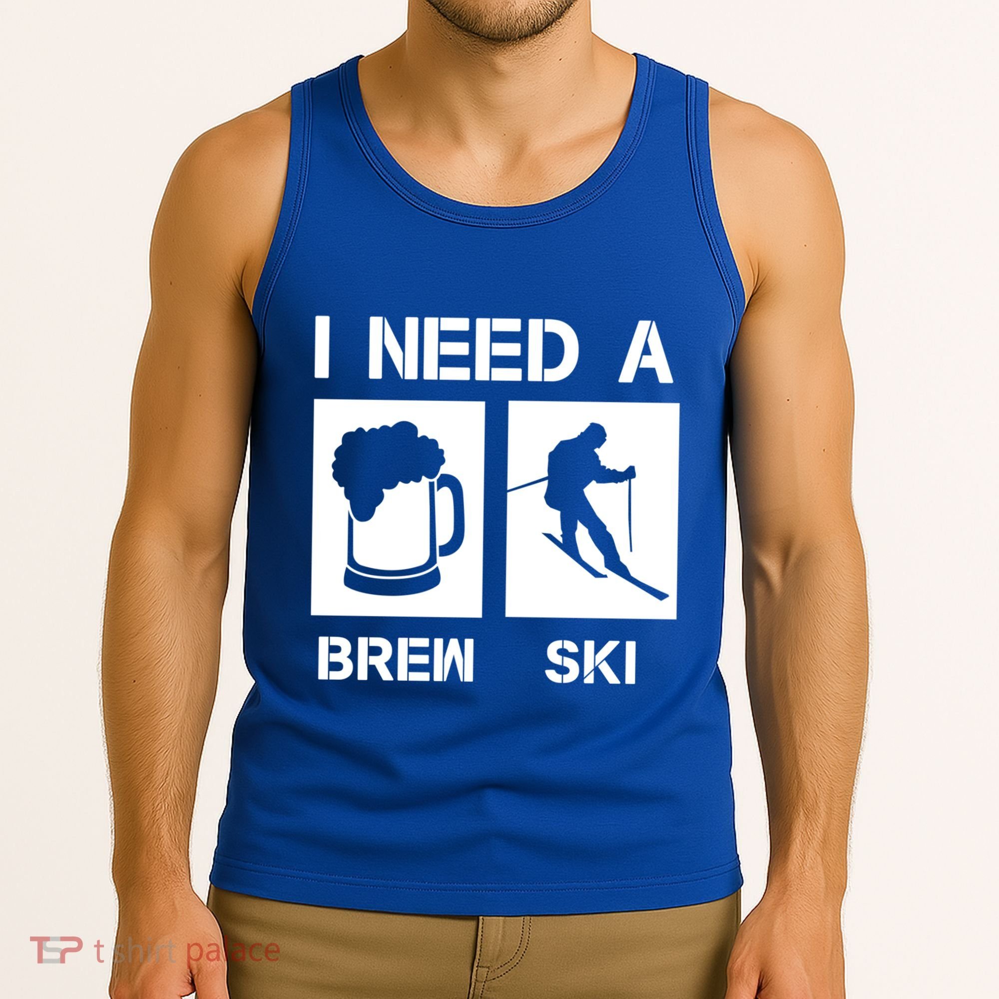 I Need A Brewski Funny Beer Ing Skier Ski Snowboarder Gift Tank Top