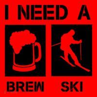 I Need A Brewski Funny Beer Ing Skier Ski Snowboarder Gift Santa Hat thumb 1