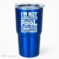 IM Not Addicted To Pool Funny Billiards Player 8 Ball Funny Gift Tumbler thumb 0