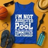 IM Not Addicted To Pool Funny Billiards Player 8 Ball Funny Gift Tank Top thumb 4