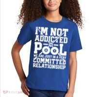 IM Not Addicted To Pool Funny Billiards Player 8 Ball Funny Gift Kids T-Shirt thumb 2
