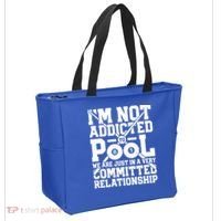 IM Not Addicted To Pool Funny Billiards Player 8 Ball Funny Gift Tote Bag thumb 2