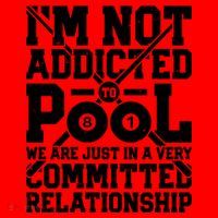 IM Not Addicted To Pool Funny Billiards Player 8 Ball Funny Gift Santa Hat thumb 1