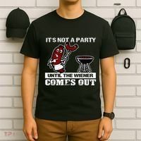 ItS Not A Party Until The Wiener Comes Out Hot Dog Bbq T-Shirt thumb 6