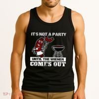 ItS Not A Party Until The Wiener Comes Out Hot Dog Bbq Tank Top thumb 3