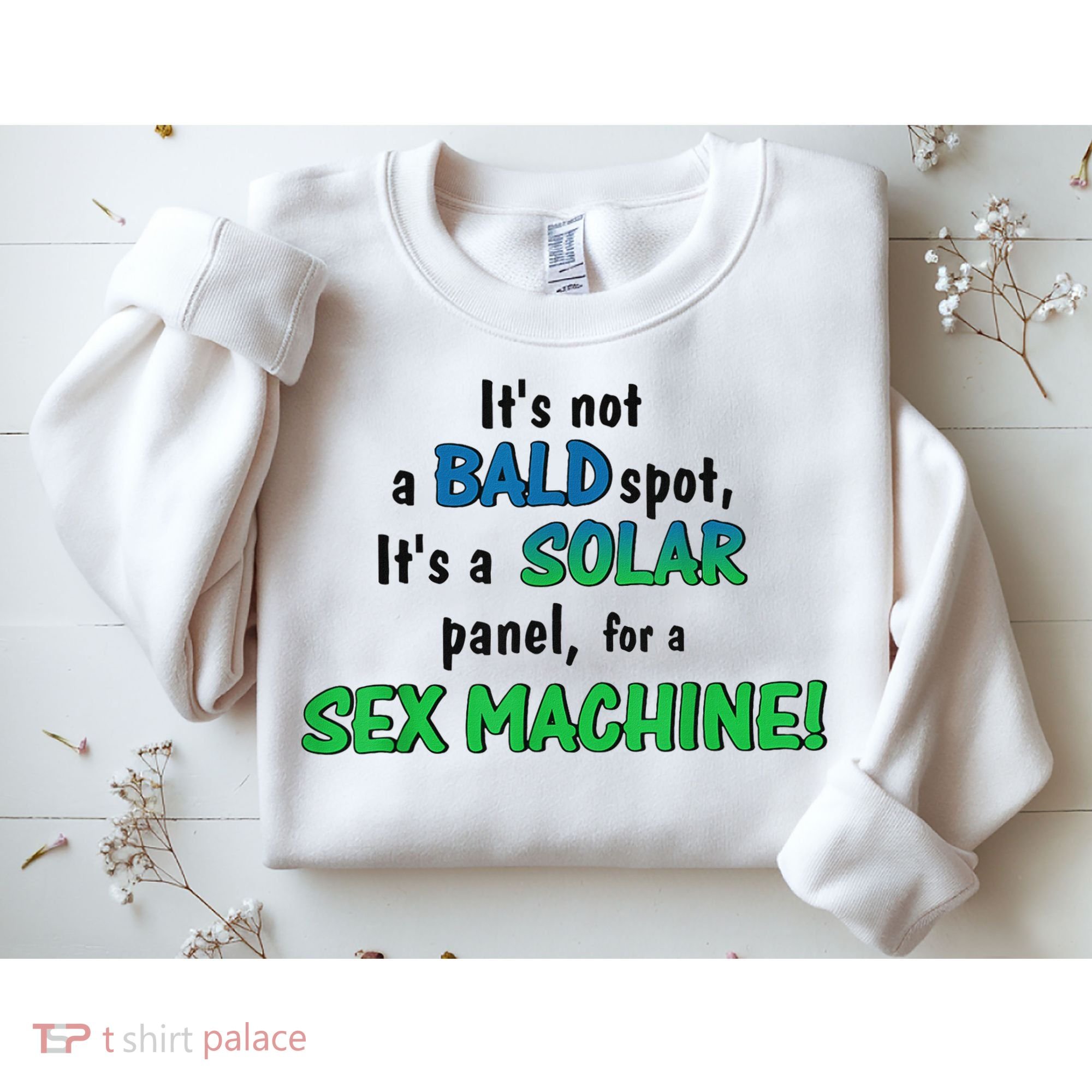 ItS Not A Bald Spot ItS A Solar Panel For A S3x Machine Sweatshirt