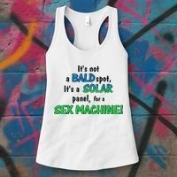 ItS Not A Bald Spot ItS A Solar Panel For A S3x Machine Women's Tank Top thumb 3